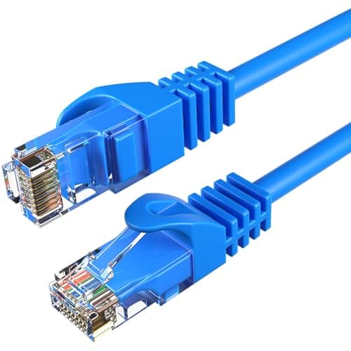 Image of Cables Direct Online Cat6 0.5M Network Ethernet Patch Cable, 550Mhz Internet Wire, Compatible with PC, Laptop, Modem, Router, TVs, Printer Cord, Consoles for Home and Office, Blue