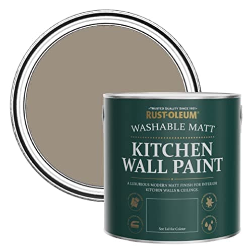 Image of Rust-Oleum Brown Washable Kitchen Wall Paint in Matt Finish - Cocoa 2.5L