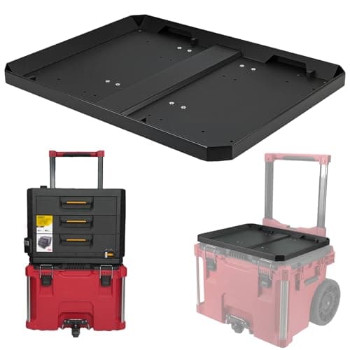 Image of Packout Mounting Base Compatible with ToughBuilt StackTech Toolbox – Slides into fit for Milwaukee Packout Drawer & Rolling Toolbox Surface for Secure Stacking