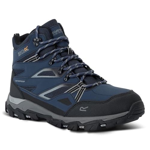 Image of Regatta Men's Holcombe III Walking Boots Water Resistant Padded Durable Hiking Footwear