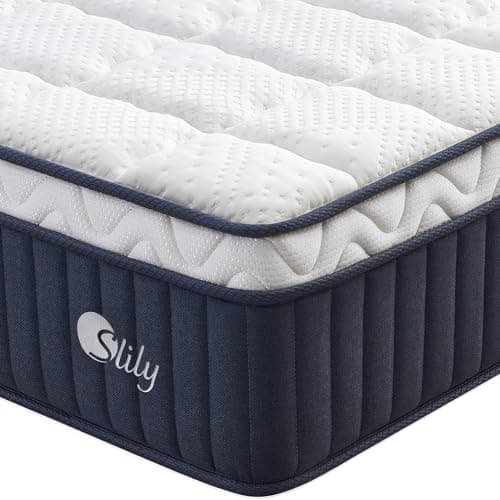 Image of slily 12 Inch Single Mattress for Back Pain, 3ft Hybrid Mattresses with Supportive & Comfortable, 7-Zone Pocket Sprung Memory Foam Cooling Bed Mattress, 30cm Deep Medium Firm 90 X 190cm