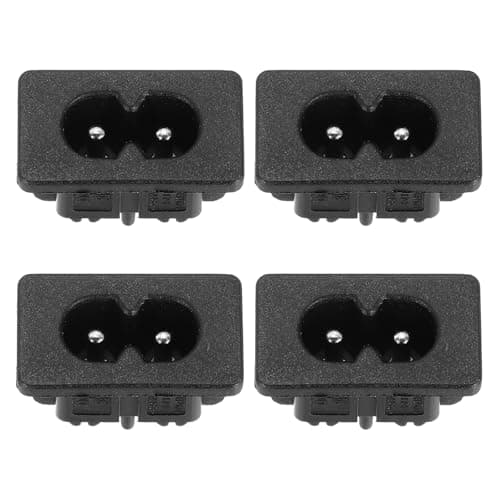Image of sourcing map C8 Panel Mount Plug Adapter AC 250V 2.5A 2 Pins IEC Inlet Module Plug Power Connector Socket Straight 4pcs
