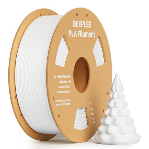 Image of DEEPLEE PLA Filament 1.75mm White 1kg, Accuracy Tolerance +/- 0.02mm, Filaments 3D Printing Materials Easy to use Compatible with FDM 3D Printers