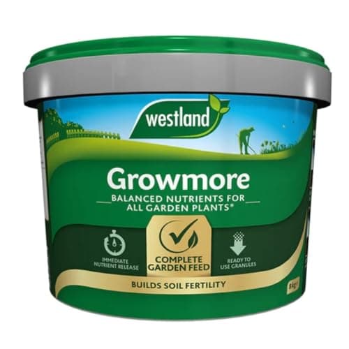 Image of TOPLINE Universal Growmore Fertiliser Granules - 8kg Multipurpose Plant Food for All Garden Plants. Outdoor Plants Feed Fertilizer with Topline Card.