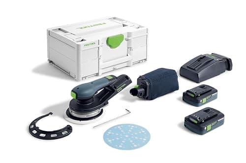 Image of Festool Cordless eccentric sander ETSC 2 125 4.0 I-Plus incl. StickFix sanding disc D:125 mm W-HT (soft-HT), 2x battery pack BP 18 Li 4.0 HPC-ASI in Systainer SYS 3 M 187