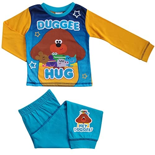 Image of Hey Duggee Boys Long Sleeve Pjs Toddler Pyjama Set Age 18 Months - 5-2-3 Years Blue/Yellow