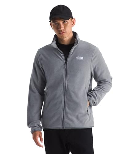 Image of The North Face Men's Glacier Fleece Jacket, Tnf Mid Grey Heather, L