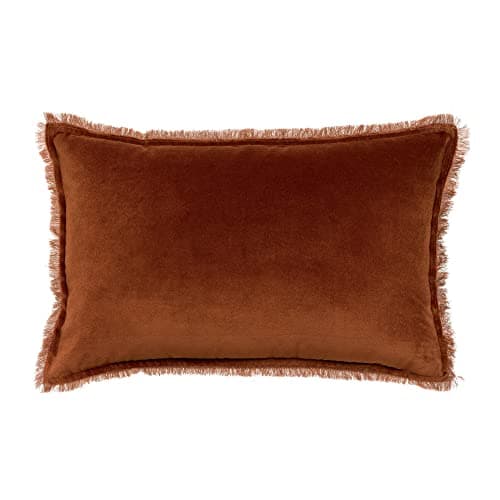 Image of Vivaraise ~ Fara plain cotton cushion Caramel 40x65