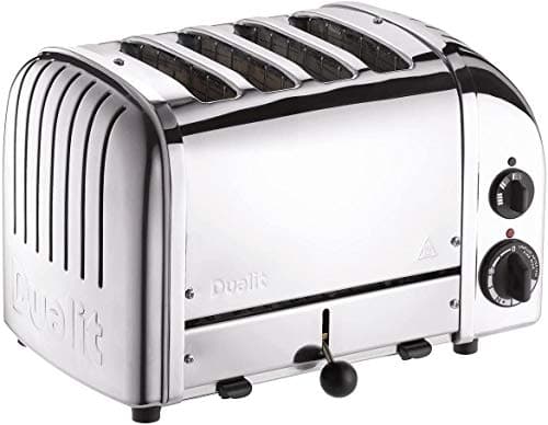 Image of Dualit Classic 4 Slot Toaster with Sandwich Cage, Polished Stainless Steel 40590,D4BHMAGB