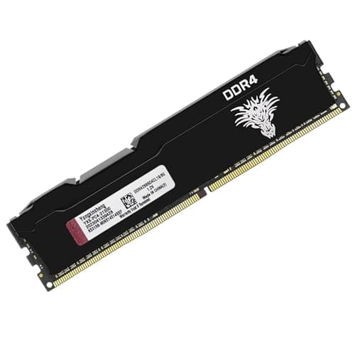 Image of DDR4 2666MHz 8GB Desktop RAM PC4-21300 UDIMM Non-ECC Unbuffered 1.2V 288-Pin CL19 PC Computer Memory Upgrade Module Kit (Black)