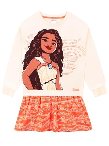 Image of Disney Moana Dress | Moana 2 Sweater Dress for Girls | Girls’ Dresses | Orange 9-10 Years