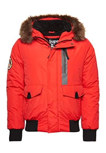 Image of Superdry Men's Everest Bomber Bomber Jacket Not Applicable, Red (Deep Berry Hw6), Xx-Large (Manufacturer Size: Xx-Large)
