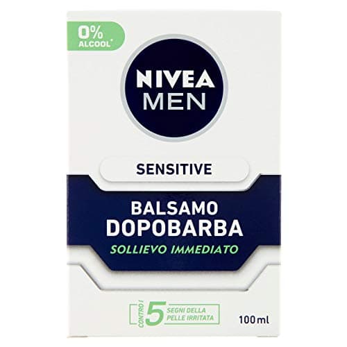 Image of NIVEA MEN Sensitive Aftershave Balm Extra Gentle in Pack of 100 ml, Men's Aftershave with Chamomile Extract and Vitamin E, Beard Balm Sensitive Skin