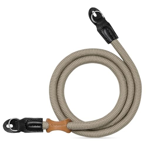 Image of K&F CONCEPT Camera Neck Strap,100cm Nylon Rope Camera Neck Shoulder Strap for Micro Single and DSLR Camera (khaki)