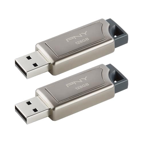 Image of PNY PRO Elite USB 3.1 Flash Drive 128GB 2-Pack – Premium Metal Design, Up to 400MB/s Read & 180MB/s Write – Compatible with PC & Mac, USB 3.0/2.0 – Ideal for Gamers, Professionals & Large File Storage