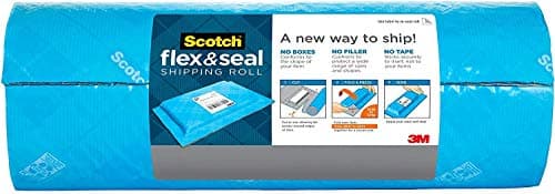 Image of Scotch Flex and Seal Shipping Roll 10 ft x 15 in, Eliminates Time, Waste & Space vs. Boxes, Easy Packaging Alternative to Poly Mailers, Pack of 1