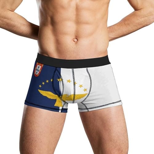 Image of Flag of The Azore Boxer Shorts Mens Underwear Trunks Brief Soft Underpants Breathable Stretch