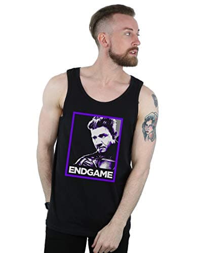 Image of Marvel Men's Avengers Endgame Hawkeye Poster Vest Black Large