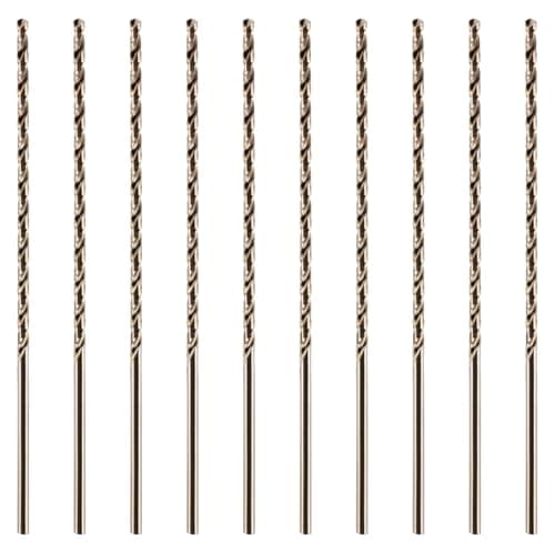 Image of Box Of 10-7mm x 200mm Flute x 290mm Extra Extra Long Series HSS Cobalt Jobber Drill Bits For Stainless Steel, Hard Metals, Aluminium, Cast Iron, Copper. DIN1869-II Twist Drill Bit.