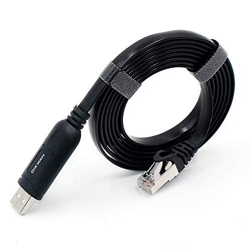 Image of OIKWAN USB Console Cable UART Serial Cable Essential Accesory of Cisco, NETGEAR, Ubiquity, LINKSYS, Routers/Switches for Laptops in Windows, Mac, Linux(Black,6ft