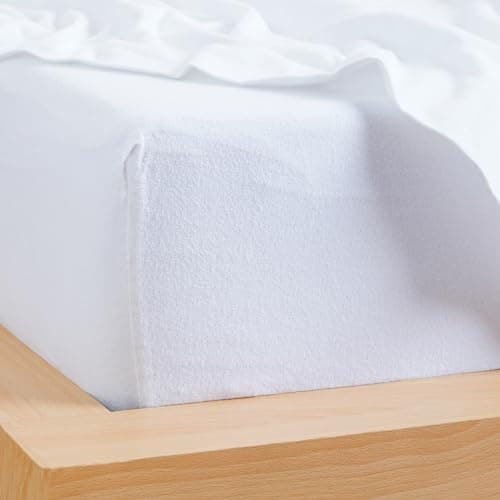 Image of Sheet Story 100% Brushed Cotton King Size Fitted Sheets - 41cm Deep Pocket - Super Soft, Cosy And Hypoallergenic - Flannelette Kingsize Fitted Sheet - White