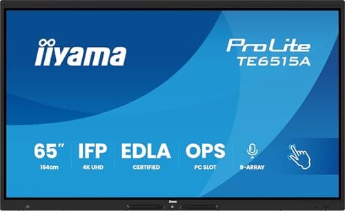 Image of iiyama ProLite TE6515A-B1AG 65' 4K UHD Google EDLA-zertifiziertes interaktives Display