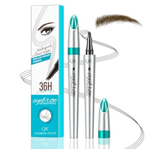 Image of Eyebrow Pencil, Waterproof Eyebrow Pen for Long Lasting Makeup, Highly Pigmented Smudge Proof, Lift Define Brows and Natural Fill Shape (Dark brown)