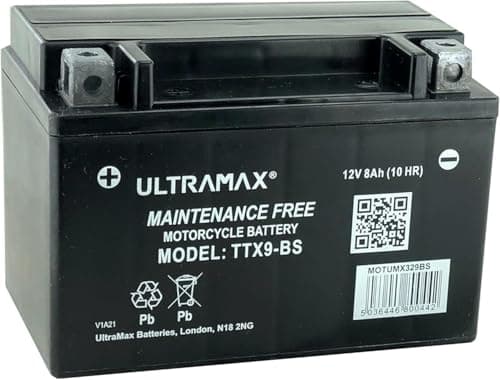 Image of Ultra Max TTX9-BS, 12V 8AH 90 CCA Motorcycle Motorbike Powersports Battery