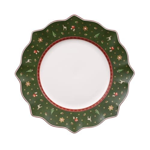 Image of Villeroy & Boch – Toy's Delight Dinner Plate Green and White, Microwave Safe, Christmas, Table, Plate, Dinner Plate, Premium Porcelain