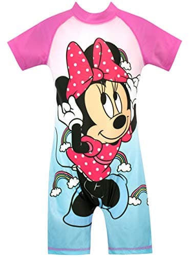 Image of Disney Girls Minnie Mouse Swimsuit Blue 4 to 5 Years