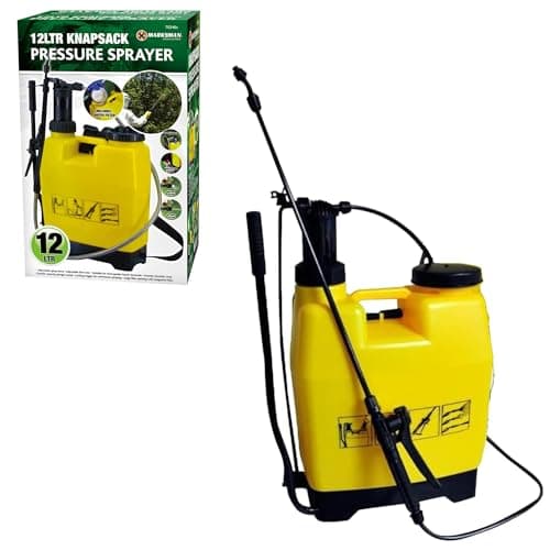 Image of HomeVibe 12L Knapsack Garden Pressure Sprayer – Backpack Weed Killer & Fertiliser Sprayer with Lance & Adjustable Nozzle – Ideal for Lawn, Plants, Pesticides, Patio & Outdoor Cleaning