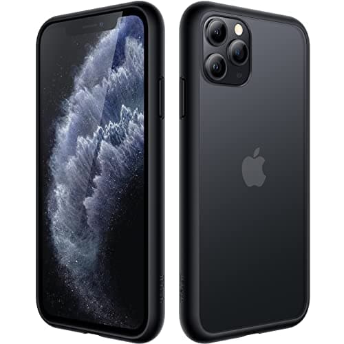 Image of JETech Matte Case for iPhone 11 Pro Max 6.5-Inch, Shockproof Military Grade Drop Protection, Frosted Translucent Back Phone Cover, Anti-Fingerprint (Black)