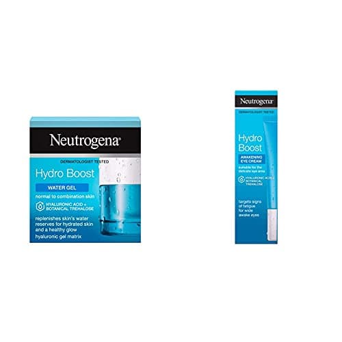 Image of Neutrogena Hydro Boost Water Gel Moisturiser with Hyaluronic Acid & Trehalose - For dry skin - 50 ml & Hydro Boost Eye Awakening Gel-Cream, 15ml