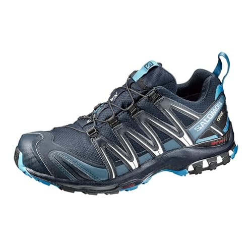 Image of Salomon XA Pro 3D Gore-Tex Waterproof Men's Trail Running and Walking Shoes, Stability, Grip, Waterproof and Long-Lasting Protection, Navy Blazer, 9.5