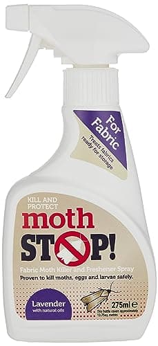 Image of moth stop Lakeland Fabric Moth Killer & Freshener Spray 275ml – Kill Moths & Eggs Lasts For 3 Months