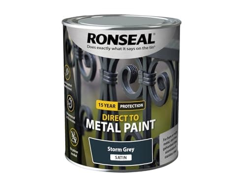 Image of RONSEAL Direct to Metal Paint Storm Grey Satin 750ml