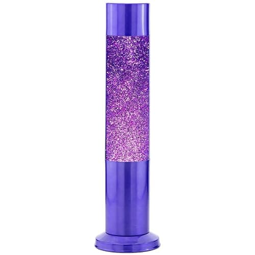 Image of Nova Colour Glitter 15" Sensory Lamp with Purple Liquid, Silver and Glitter