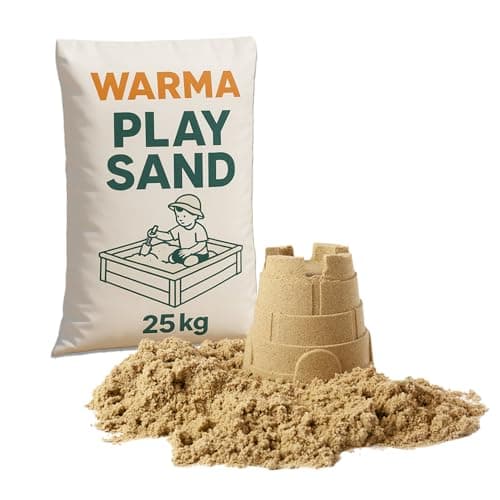 Image of 25kg Bags Warma Premium Grade Play Sand - Non Toxic - Natural & Triple Washed - Suitable For Childrens Kids Indoor & Outdoor Sensory Play Areas Sandpits - 1 x 25kg Bag