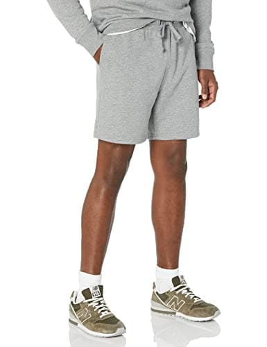 Image of Amazon Essentials Men's Lightweight Sweat Shorts (Available in Big & Tall), Grey Heather, M