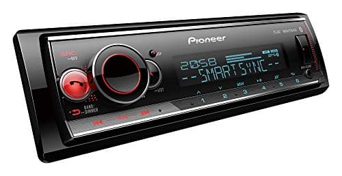 Image of Pioneer MVH-S520BT 1-DIN receiver with Bluetooth, multi colour illumination, USB, Spotify, Pioneer Smart Sync App and compatible with Apple and Android devices.