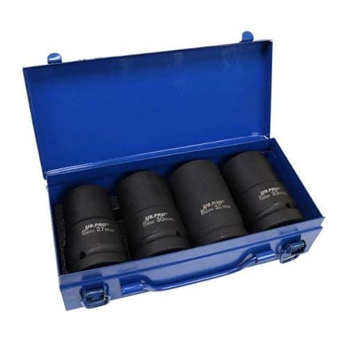 Image of US PRO Tools 4PC 1" DR 6PT Deep Impact Sockets 27,30,32,33mm 3692