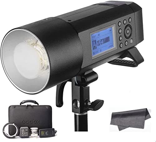 Image of Godox AD400 Pro 400Ws TTL Outdoor Flash, 2.4G 1/8000s HSS Strobe Flash with 30W LED Modeling Lamp, Lithium Battery 0.01-1s Recycle Time, Compatible with Canon Nikon Sony Fuji Olympus (AD400Pro)