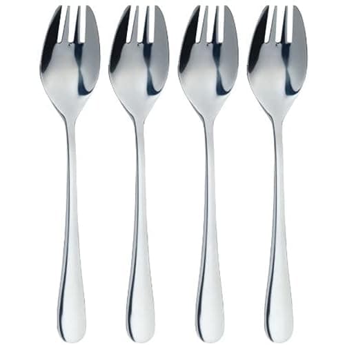 Image of MasterClass 4-Piece Stainless Steel Spork Set, Cutlery, 17 cm, Silver