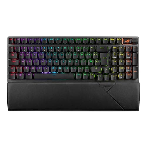 Image of ASUS ROG Strix Scope II 96 Wireless Gaming Keyboard, Tri-Mode Connection, Dampening Foam & Switch-Dampening Pads, Hot-Swappable Pre-lubed ROG NX Snow Switches, PBT Keycaps, RGB-Black, UK Layout