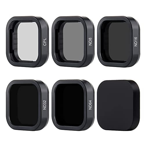 Image of YALLSAME ND Filter for GoPro Hero 9 10 11 12 Black with ND64/32/16/8 CPL Filter Set Go Pro Professinal Photography Accessories Kit for Go Pro 12 11 10 9 Action Camera with Lens Cap