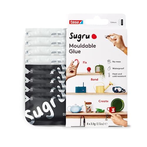 Image of Sugru by tesa - Mouldable Multi-Purpose Glue for Creative Fixing and Making, Black & White, 8-Pack