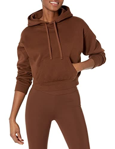 Image of Amazon Essentials Womens Hoodies - Crop Pullover Sweatshirt (Available in Plus Size), Deep Brown, XX-Large