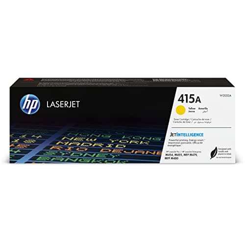 Image of HP 415A - Yellow - original - LaserJet - toner cartridge (W2032A) - for Color LaserJet Pro M454, MFP M479