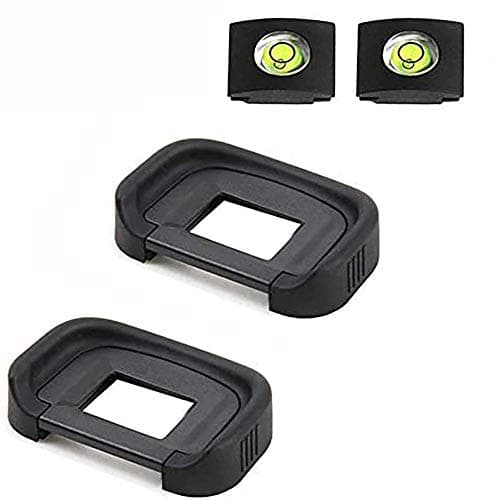 Image of EB Eyepiece Eyecup Viewfinder Eye Cup for Canon EOS 90D 80D/70D/60D/50D/40D/20D/5D Mark II/5D Mark I/6D Mark II/6D Mark I Camera (2-Pieces), ULBTER 5D2/6D2 viewfinder Eyecup with Hot Shoe Cover