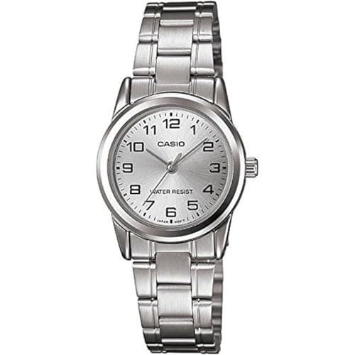 Image of Casio LTP-V001D-7 Women's Analogue Quartz Watch with Stainless Steel Strap, Silver, Casual